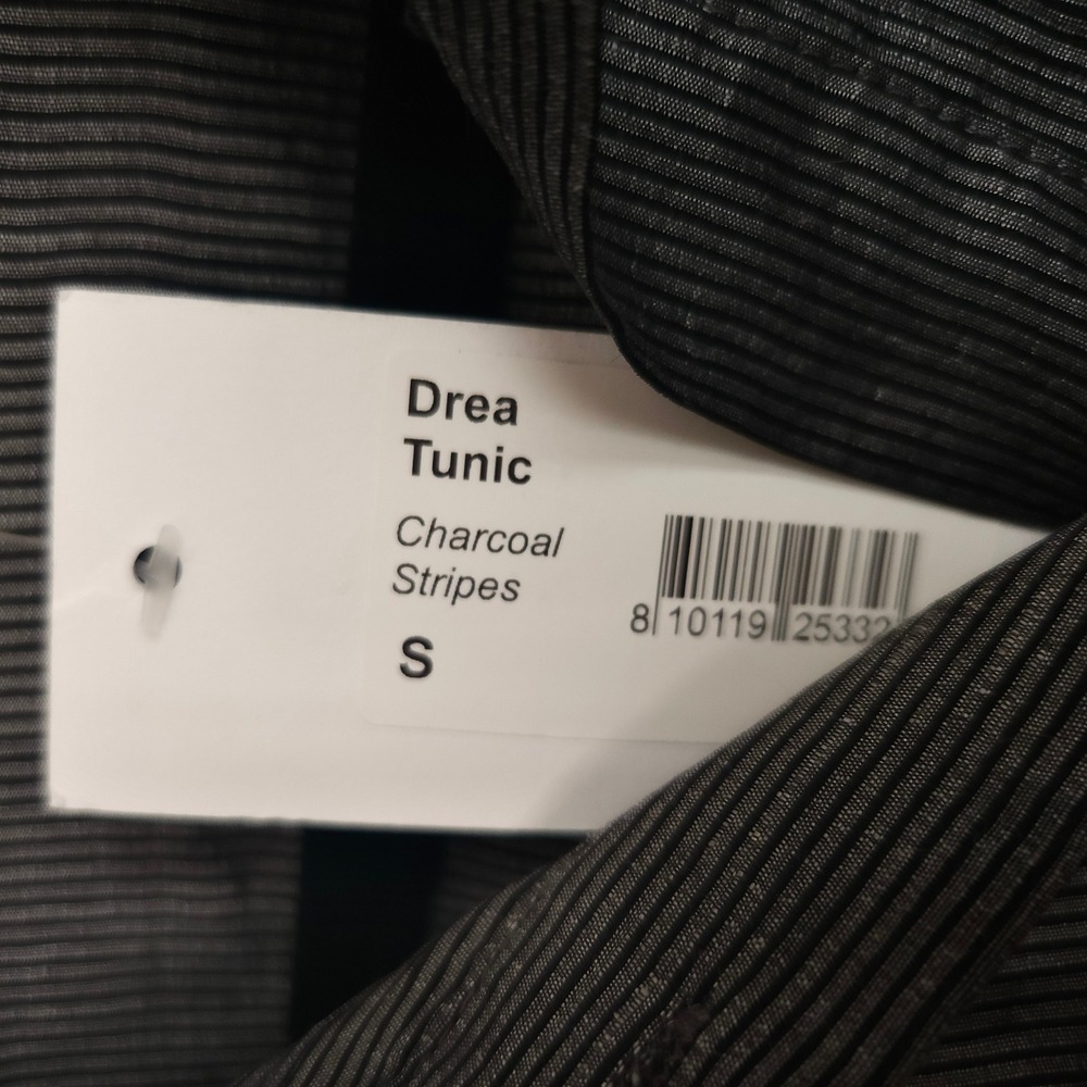 HARSHMAN Drea Stripe Silk Linen Button-Up Tunic Blouse Small Luxury NWT $228 - Picture 9 of 10